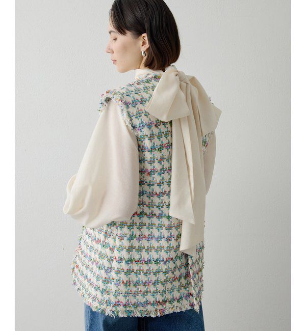  「LINTONフリンジジレ」|ベスト・ジレ|