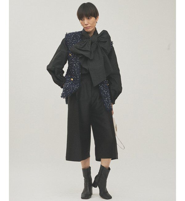  「LINTONフリンジジレ」|ベスト・ジレ|