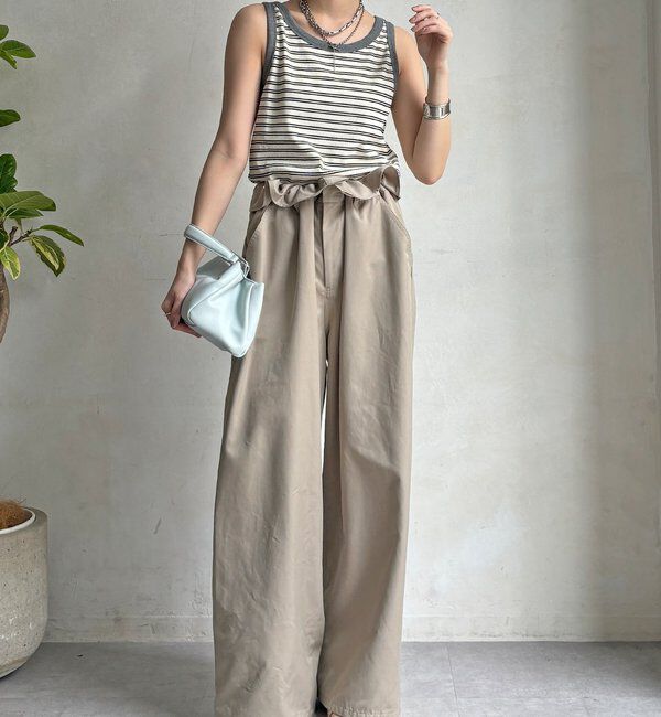  「【WEB限定】ボーダー配色タンク」|Tシャツ・カットソー|