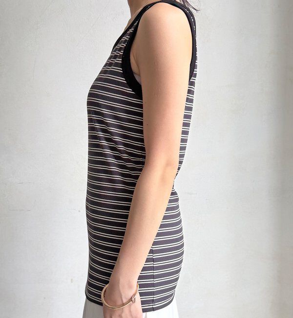  「【WEB限定】ボーダー配色タンク」|Tシャツ・カットソー|