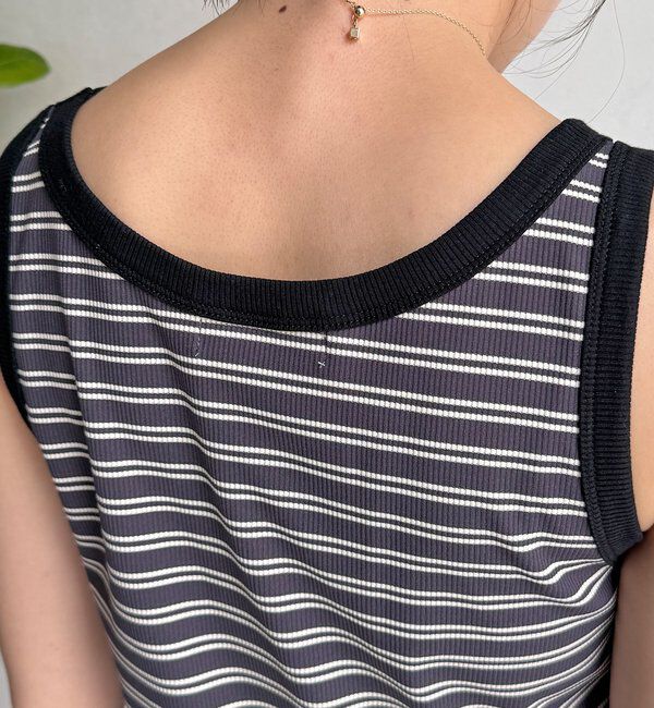  「【WEB限定】ボーダー配色タンク」|Tシャツ・カットソー|