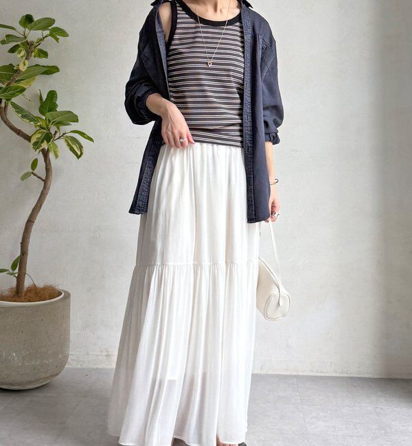  「【WEB限定】ボーダー配色タンク」|Tシャツ・カットソー|