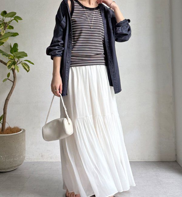  「【WEB限定】ボーダー配色タンク」|Tシャツ・カットソー|