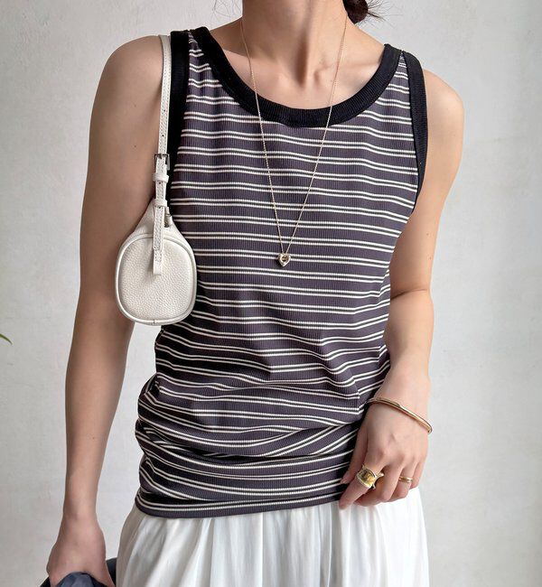  「【WEB限定】ボーダー配色タンク」|Tシャツ・カットソー|