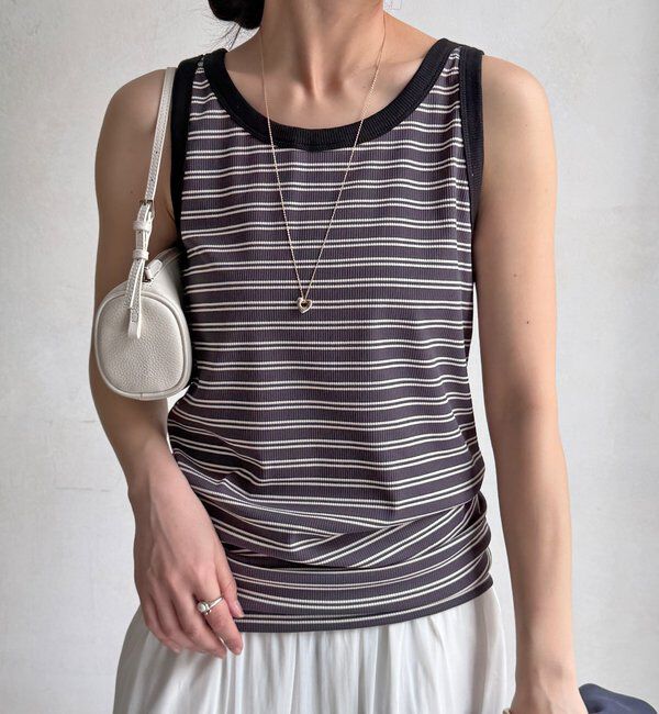  「【WEB限定】ボーダー配色タンク」|Tシャツ・カットソー|