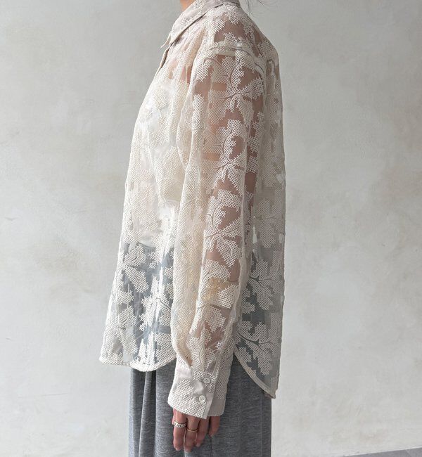  「【WEB限定】クロスステッチ刺繍シャツ」|シャツ・ブラウス|