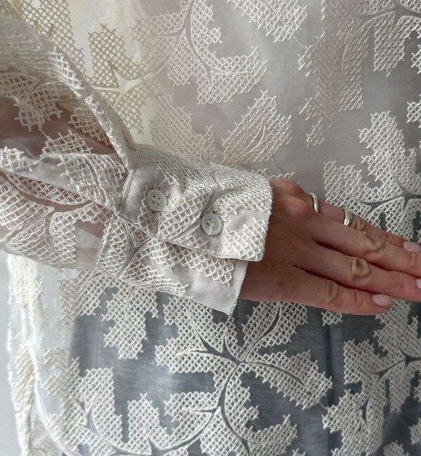  「【WEB限定】クロスステッチ刺繍シャツ」|シャツ・ブラウス|