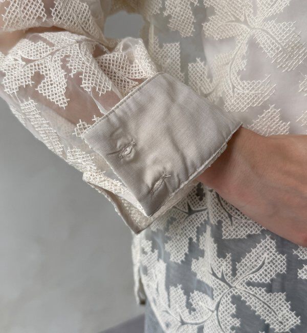 「【WEB限定】クロスステッチ刺繍シャツ」|シャツ・ブラウス|