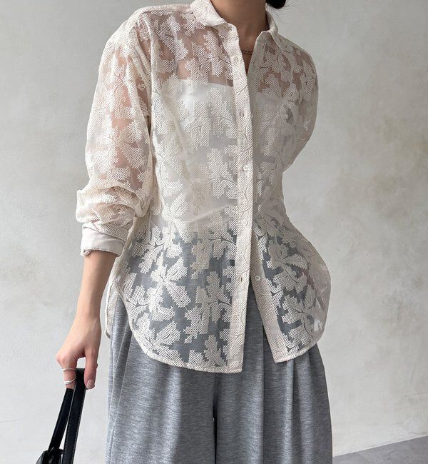  「【WEB限定】クロスステッチ刺繍シャツ」|シャツ・ブラウス|