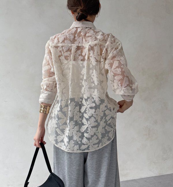  「【WEB限定】クロスステッチ刺繍シャツ」|シャツ・ブラウス|