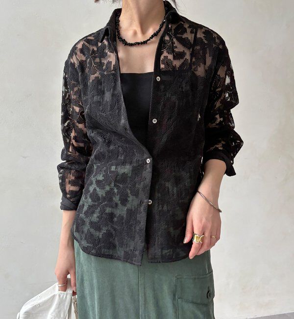  「【WEB限定】クロスステッチ刺繍シャツ」|シャツ・ブラウス|