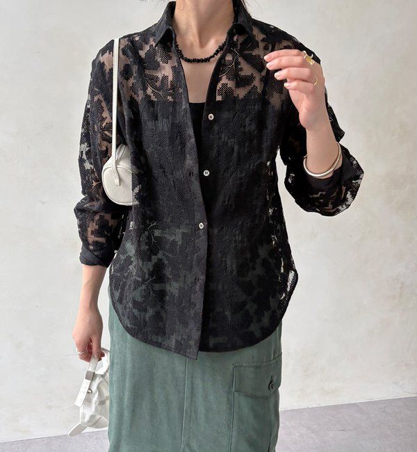  「【WEB限定】クロスステッチ刺繍シャツ」|シャツ・ブラウス|