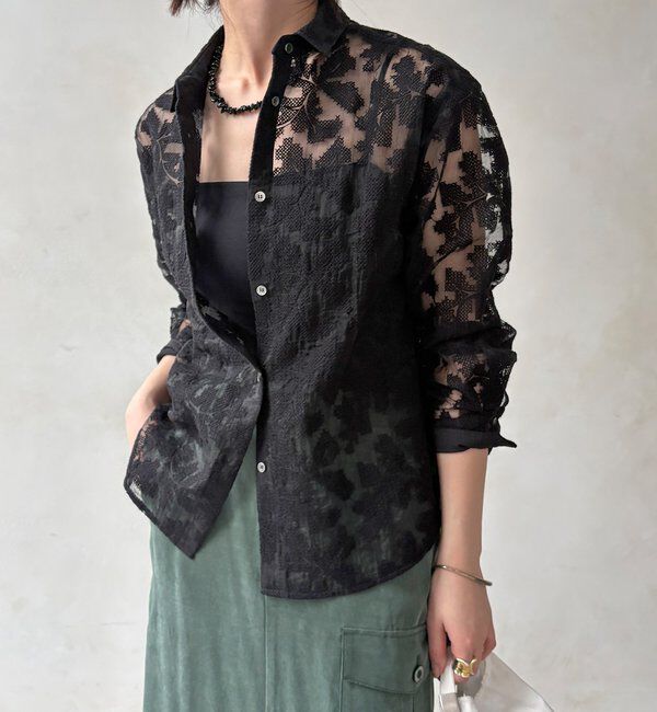  「【WEB限定】クロスステッチ刺繍シャツ」|シャツ・ブラウス|