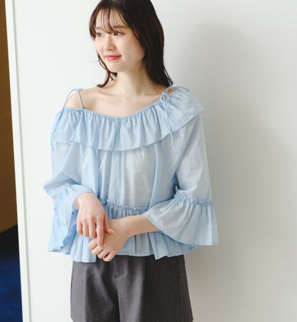 「バタフライフリルブラウス」|シャツ・ブラウス|