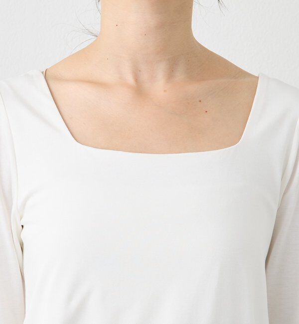  「【ニットのインナーにも】スクエアネックカットソー」|Tシャツ・カットソー|