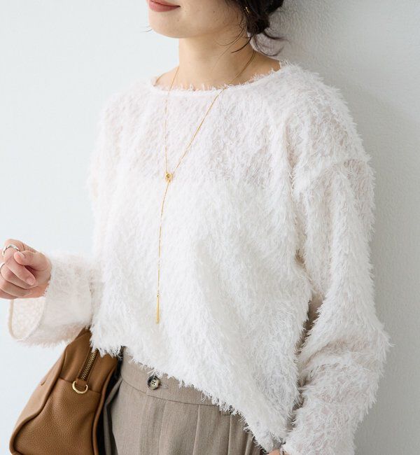  「【オケージョンにも】フェザージャガードブラウス」|シャツ・ブラウス|