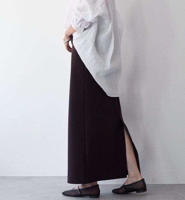  「【ストレスフリー/シーズンレス】ストレッチダンボールIラインスカート」|スカート|