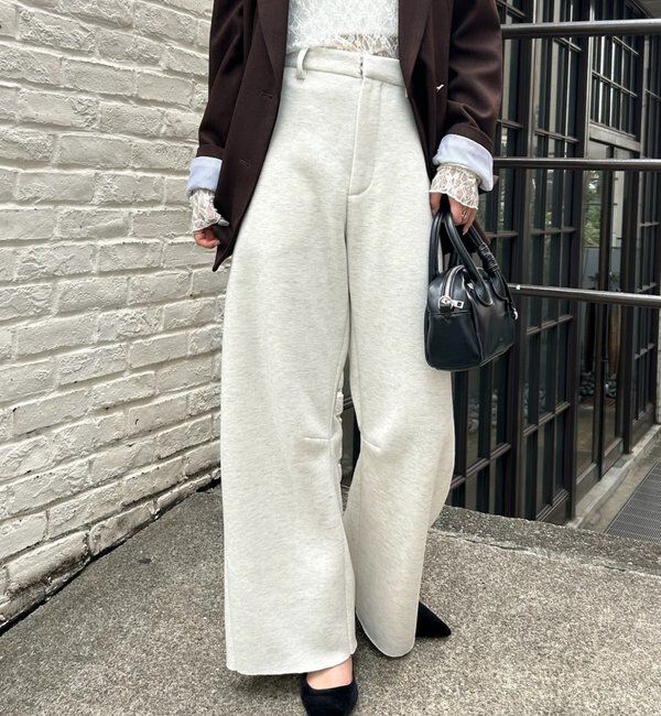  「【年間総売上1位！】裏起毛カーブスウェットパンツ」|チノ|