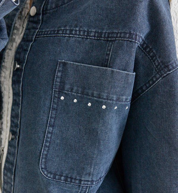  「スタッズデニムシャツジャケット」|シャツ・ブラウス|