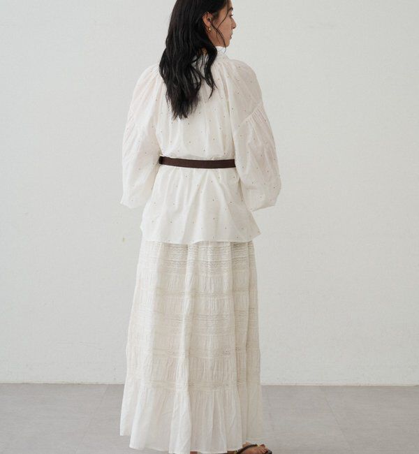  「【INDIA】スキッパー刺繍ブラウス」|シャツ・ブラウス|