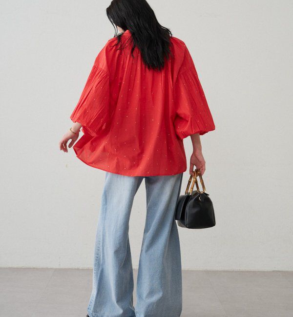  「【INDIA】スキッパー刺繍ブラウス」|シャツ・ブラウス|