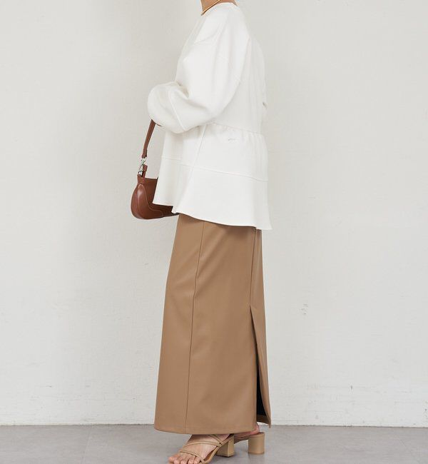  「ポンチペプラムトップス」|Tシャツ・カットソー|