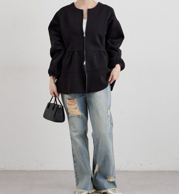  「ポンチペプラムトップス」|Tシャツ・カットソー|