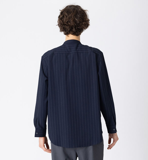 ABAHOUSE「バンドカラー ストライプシャツ」|シャツ・ブラウス|