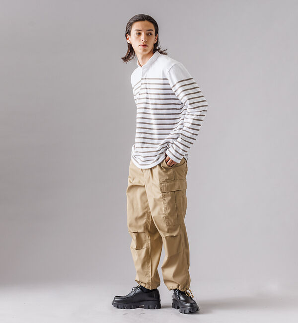 ABAHOUSE「【BARBARIAN  / バーバリアン】 12oz ロングスリーブ / ヘンリ」|スウェット・ジャージ|