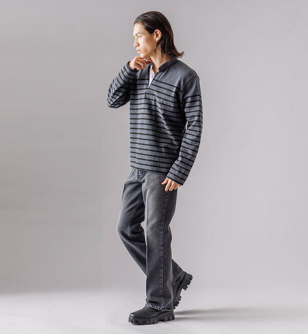 ABAHOUSE「【BARBARIAN  / バーバリアン】 12oz ロングスリーブ / ヘンリ」|スウェット・ジャージ|