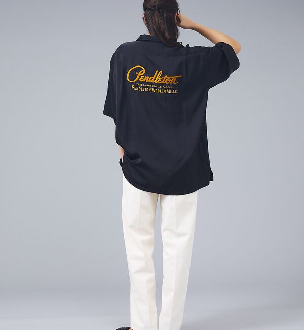 ABAHOUSE「【PENDLETON/ペンドルトン】ロゴエンブレム 刺繍 半袖シャツ / ユニセ」|シャツ・ブラウス|