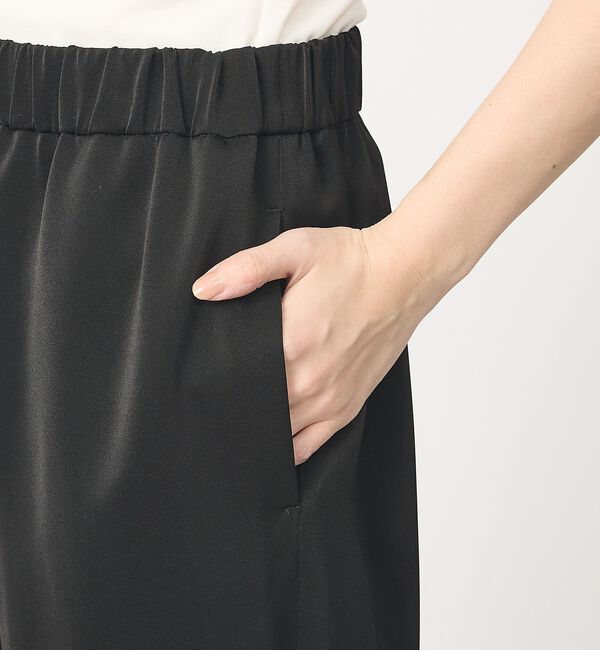 abahouse mavie「【大人のリラックス】セミフレアサテン イージーパンツ」|その他|