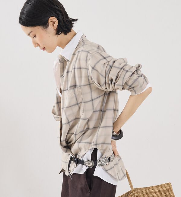 The Store by C' 「【REMI RELIEF】【別注】レーヨンツイルチェックシャツ2」|シャツ・ブラウス|