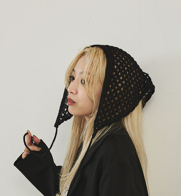 NOMINE「【Stuart Austin】透かし編み クロシェニット スカーフ」|バンダナ・スカーフ|