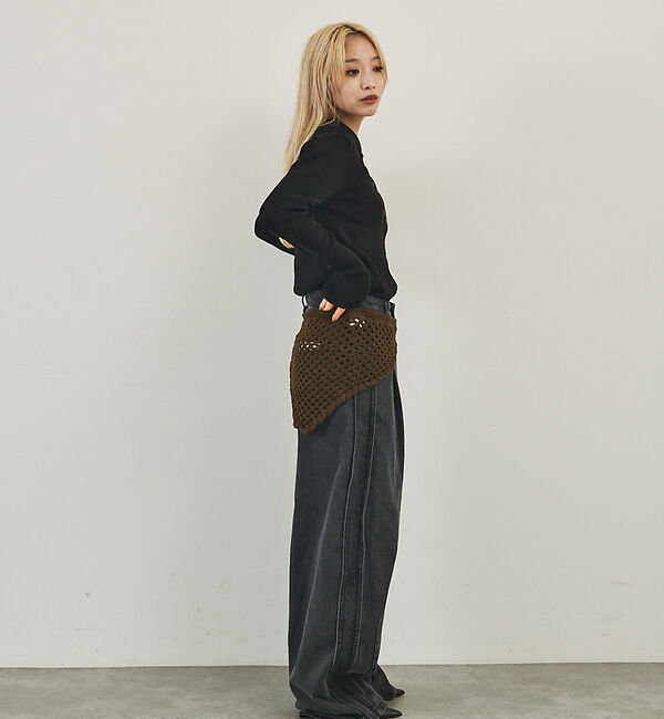 NOMINE「【Stuart Austin】透かし編み クロシェニット スカーフ」|バンダナ・スカーフ|