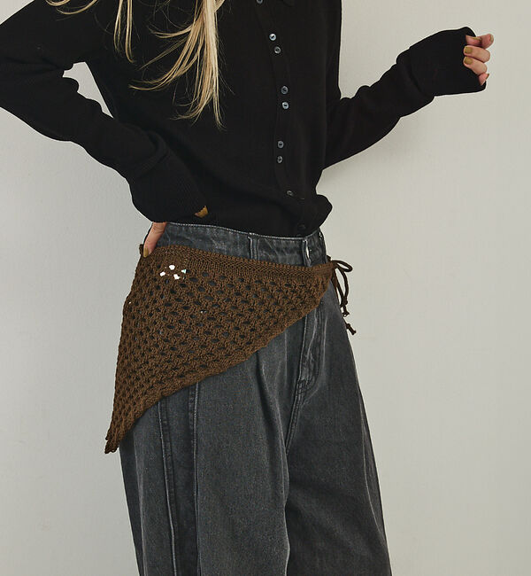 NOMINE「【Stuart Austin】透かし編み クロシェニット スカーフ」|バンダナ・スカーフ|