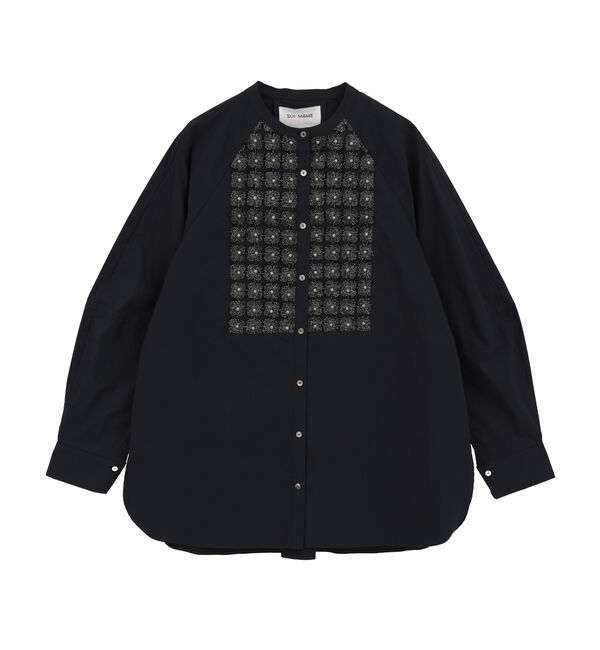 Liesse「【MARILYN MOON/マリリンムーン】ブラウス(4253-115)」|シャツ・ブラウス|ネイビー