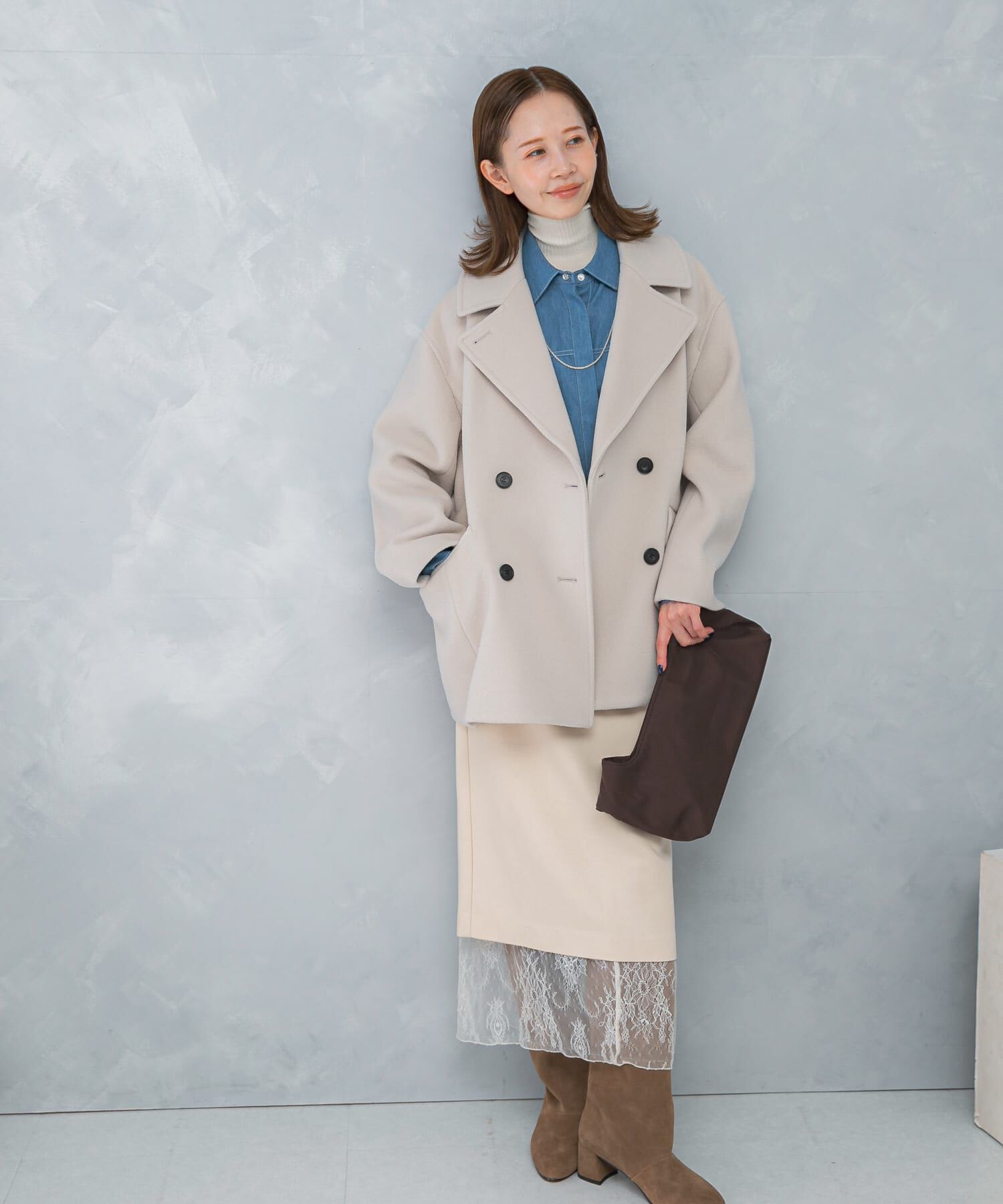 URBAN RESEARCH ROSSO「オーバーミドルPコート」|ピーコート|