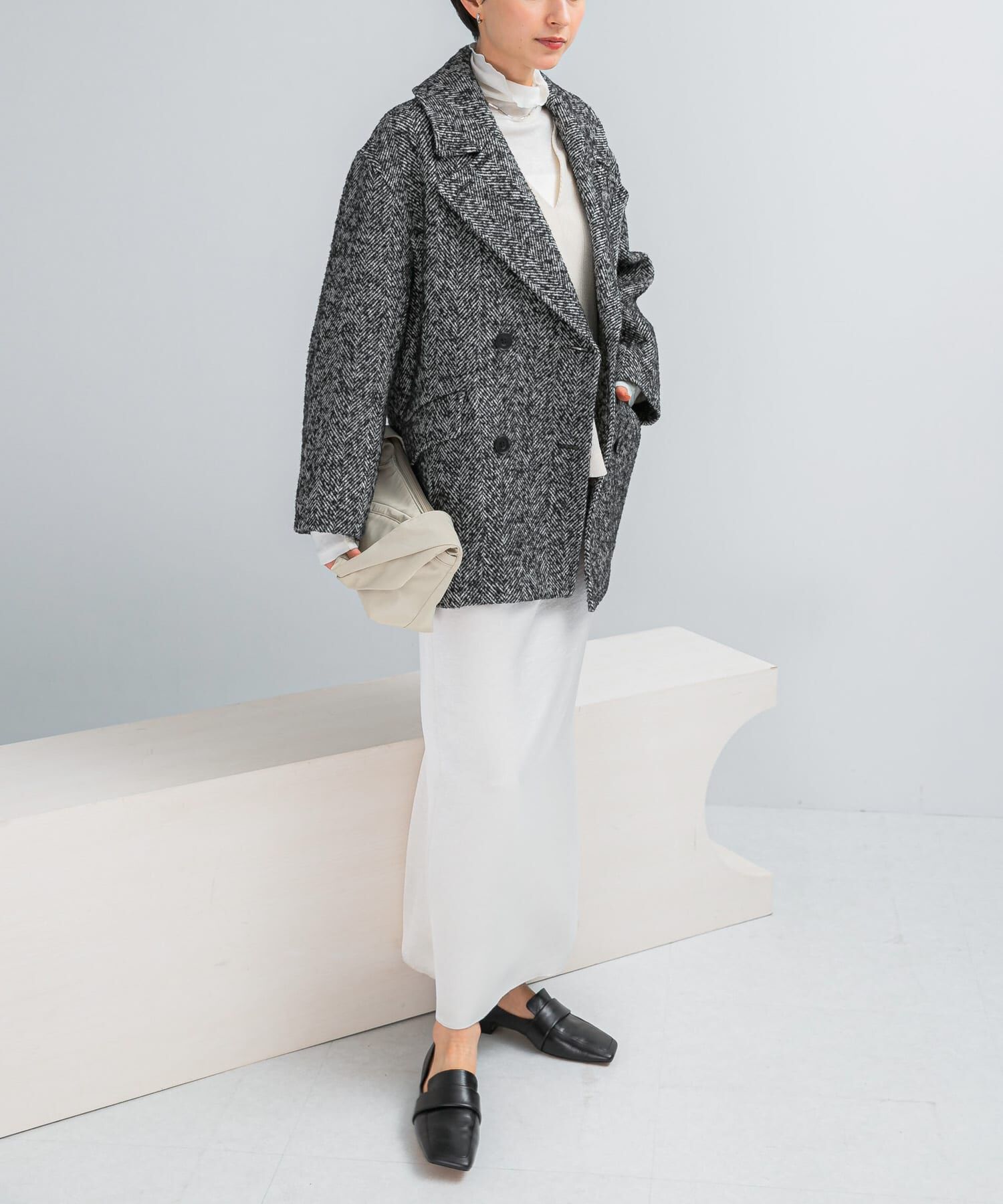 URBAN RESEARCH ROSSO「オーバーミドルPコート」|ピーコート|