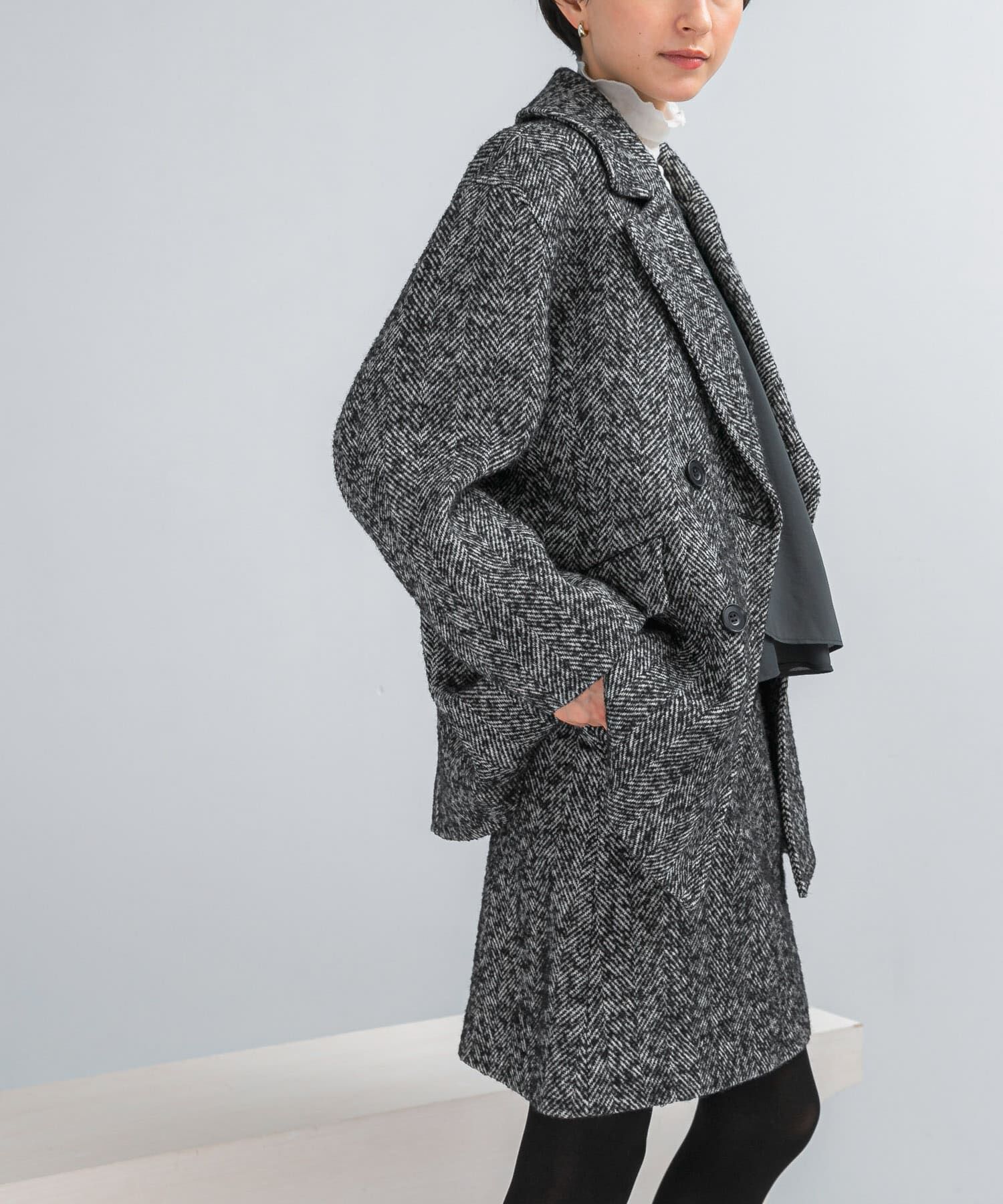 URBAN RESEARCH ROSSO「オーバーミドルPコート」|ピーコート|