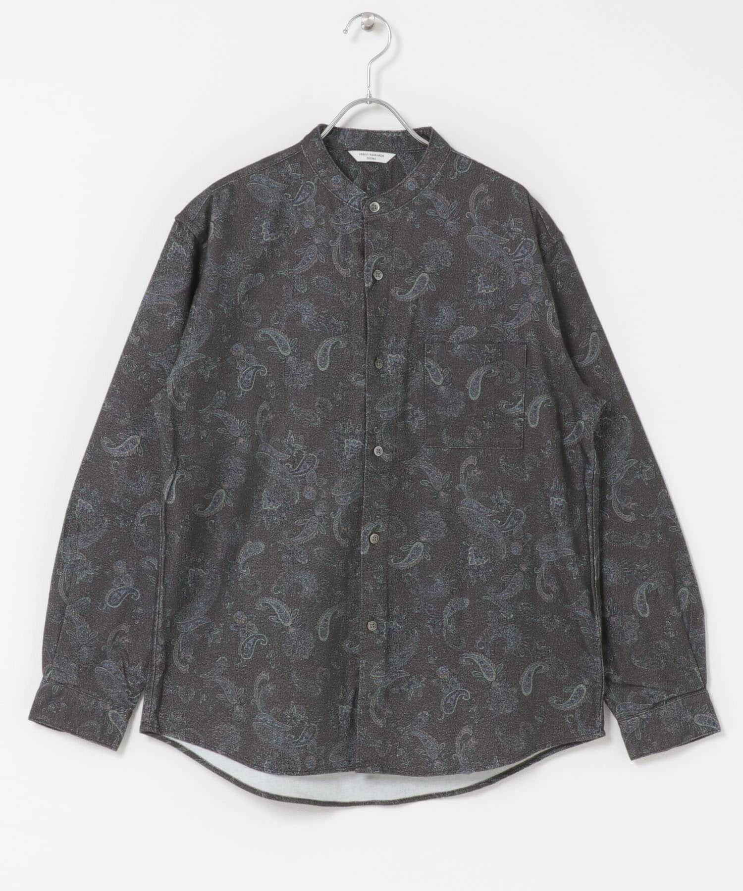 URBAN RESEARCH DOORS「両面起毛ネルバンドカラーシャツ」|シャツ・ブラウス|