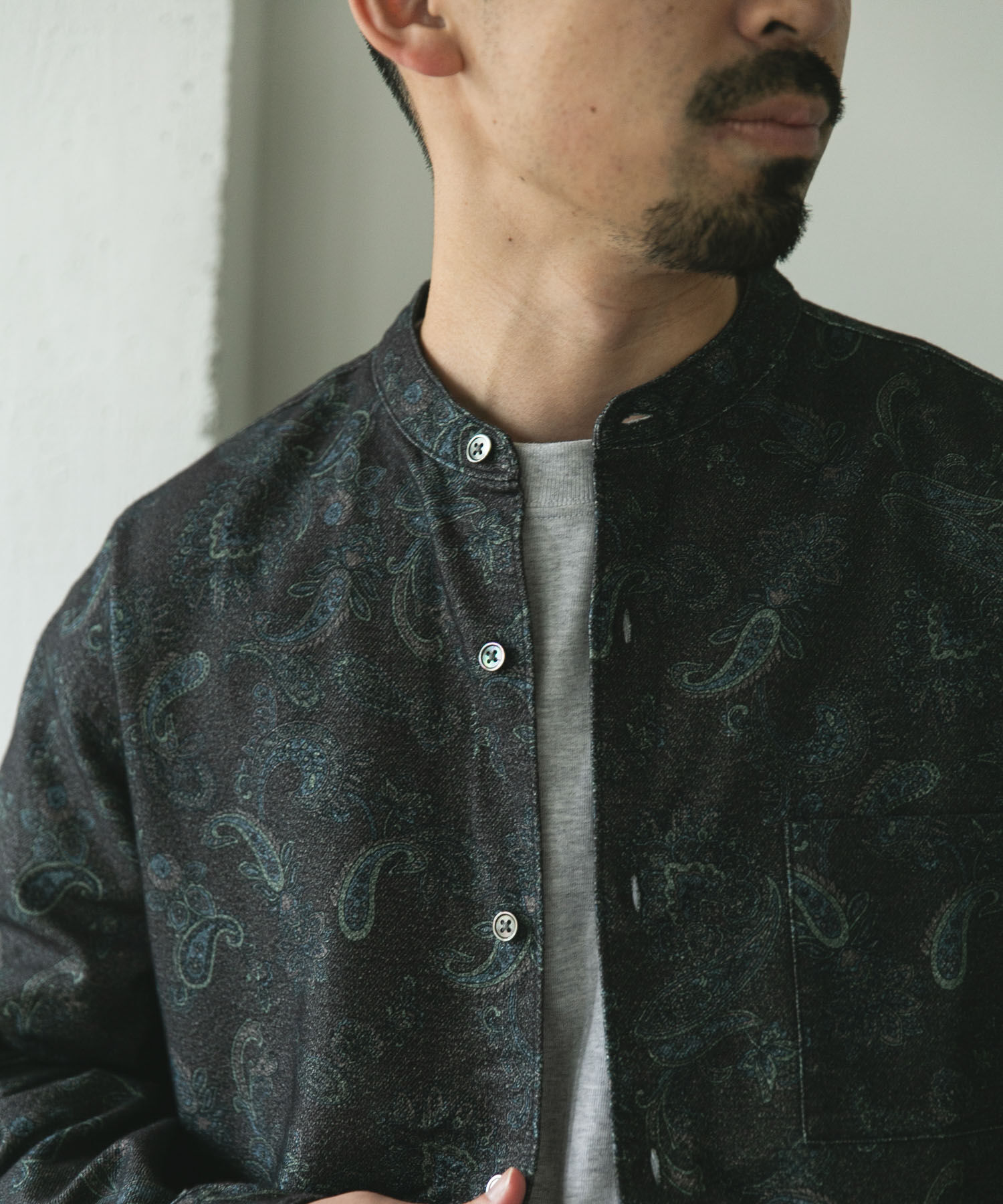 URBAN RESEARCH DOORS「両面起毛ネルバンドカラーシャツ」|シャツ・ブラウス|