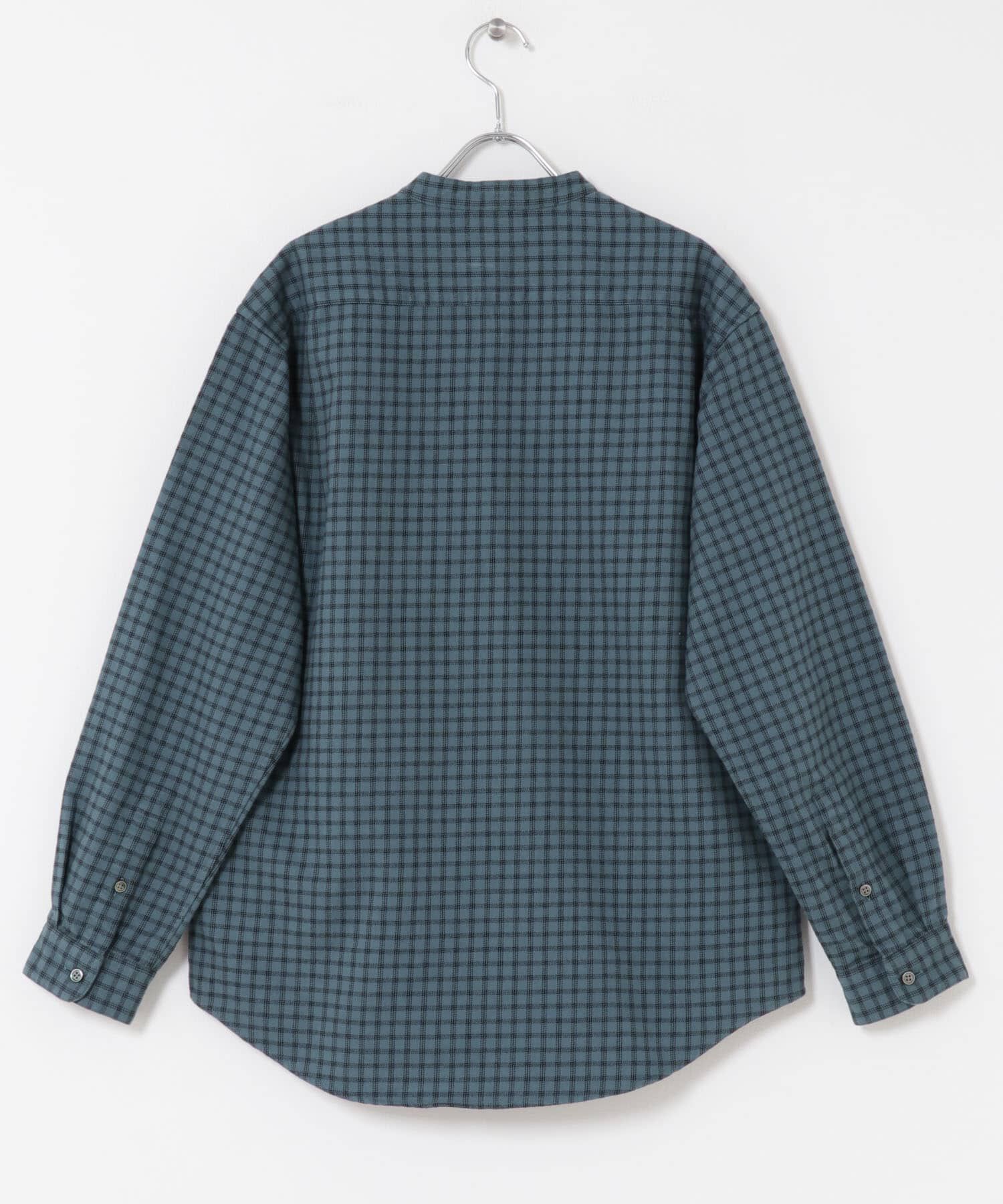 URBAN RESEARCH DOORS「両面起毛ネルバンドカラーシャツ」|シャツ・ブラウス|