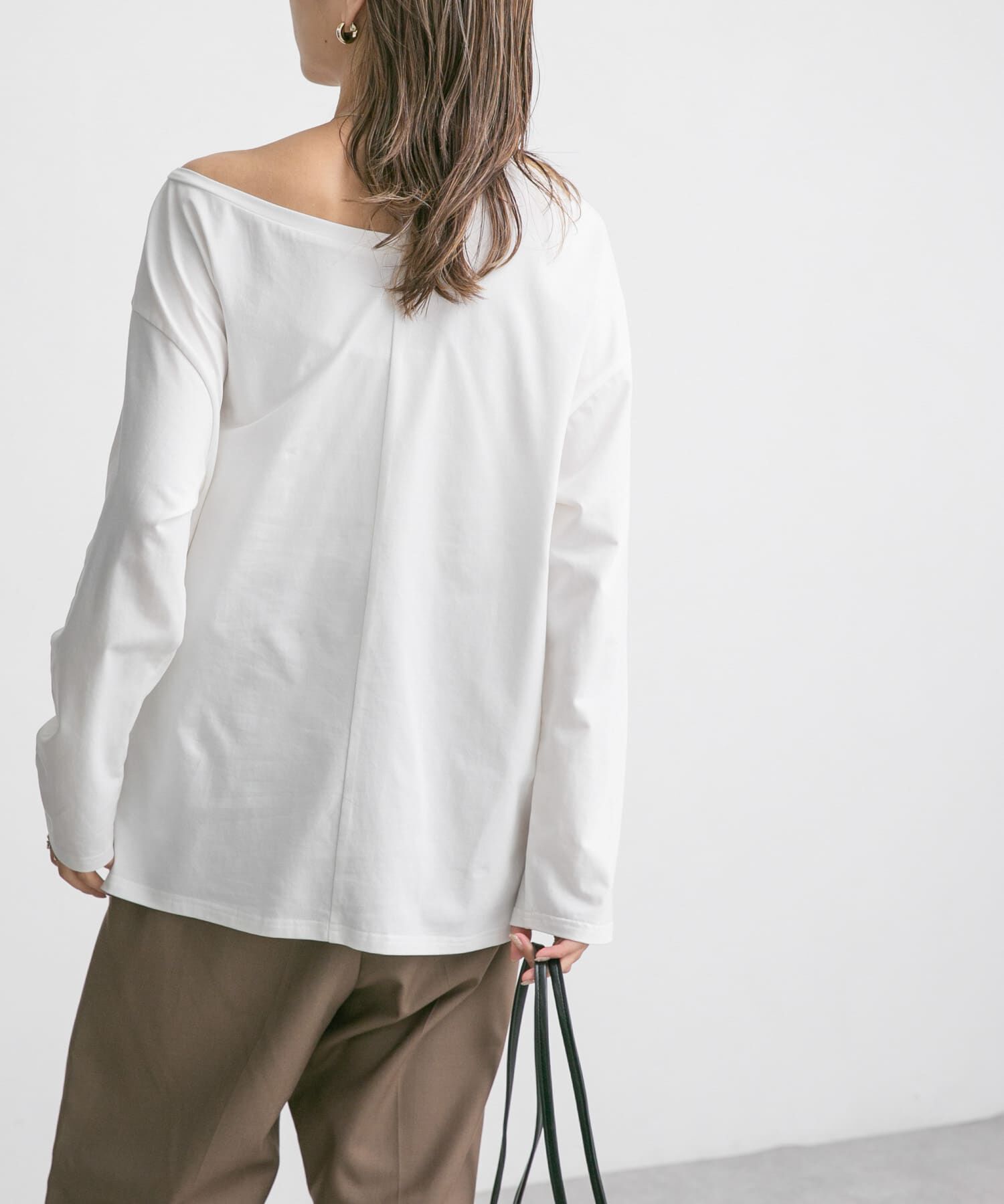  「アシメネックカットソー」|Tシャツ・カットソー|