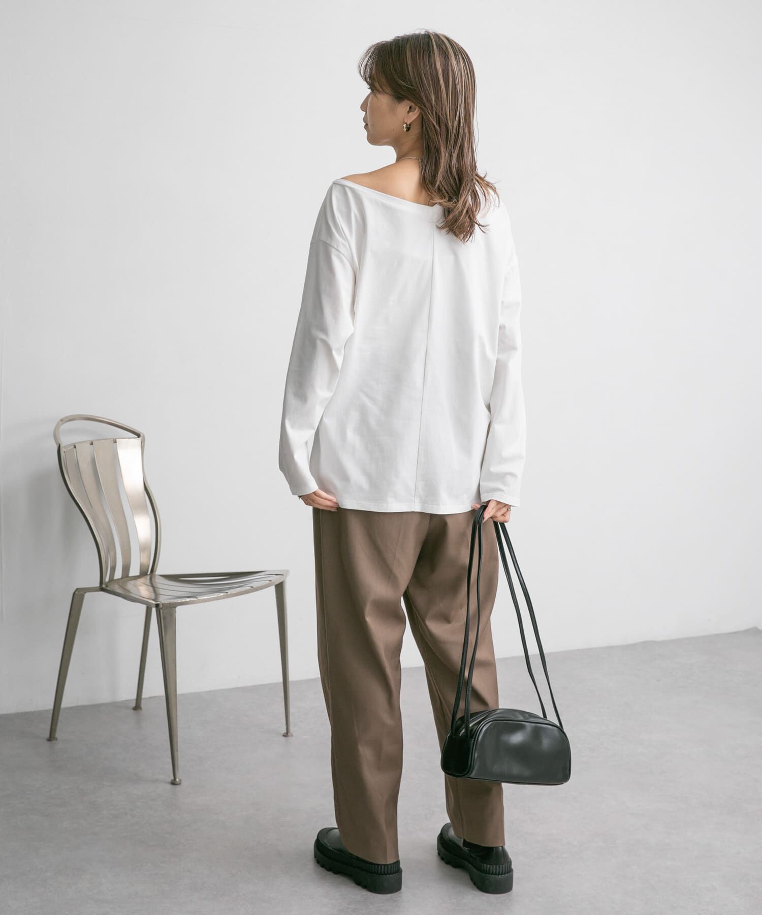  「アシメネックカットソー」|Tシャツ・カットソー|