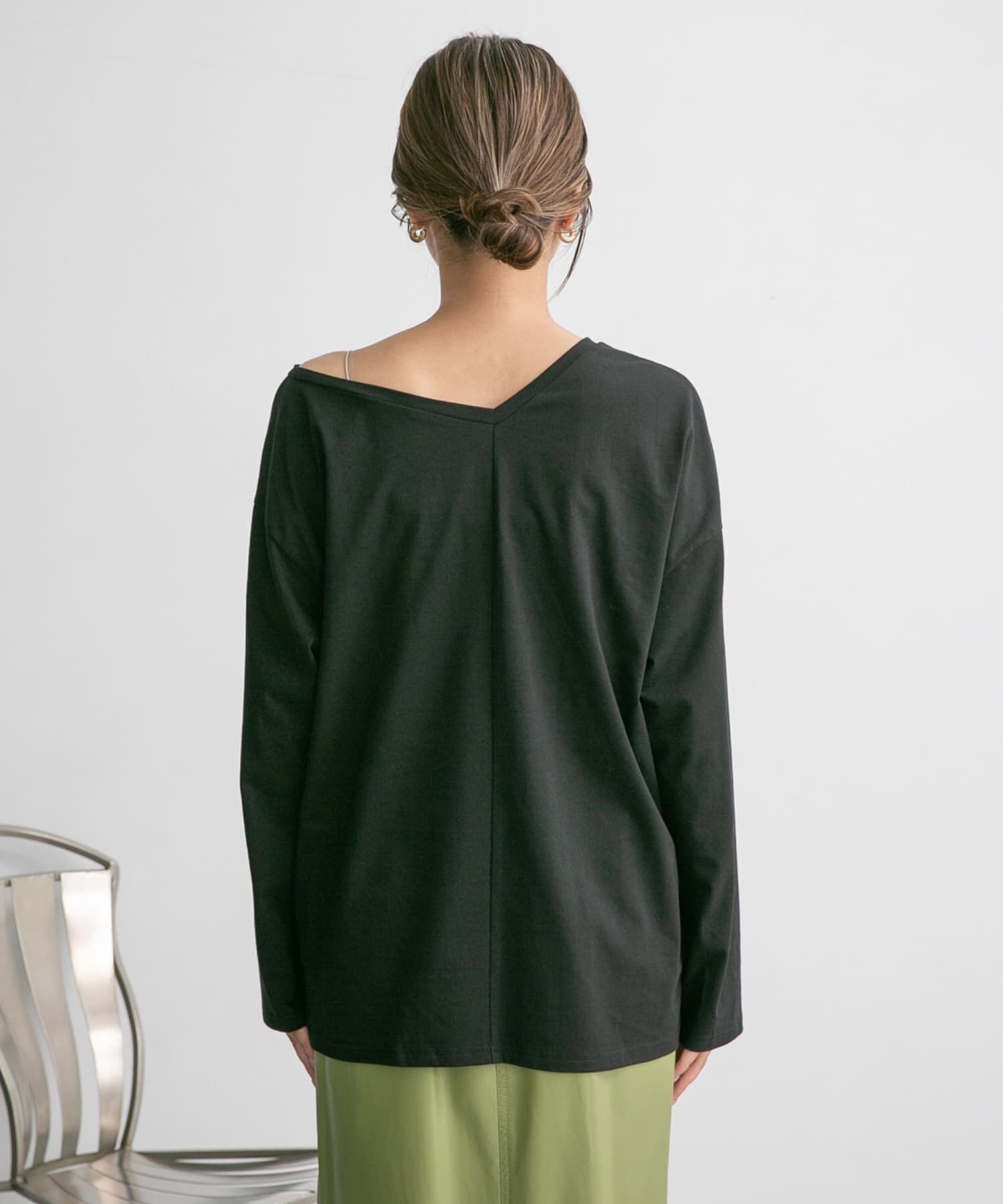  「アシメネックカットソー」|Tシャツ・カットソー|