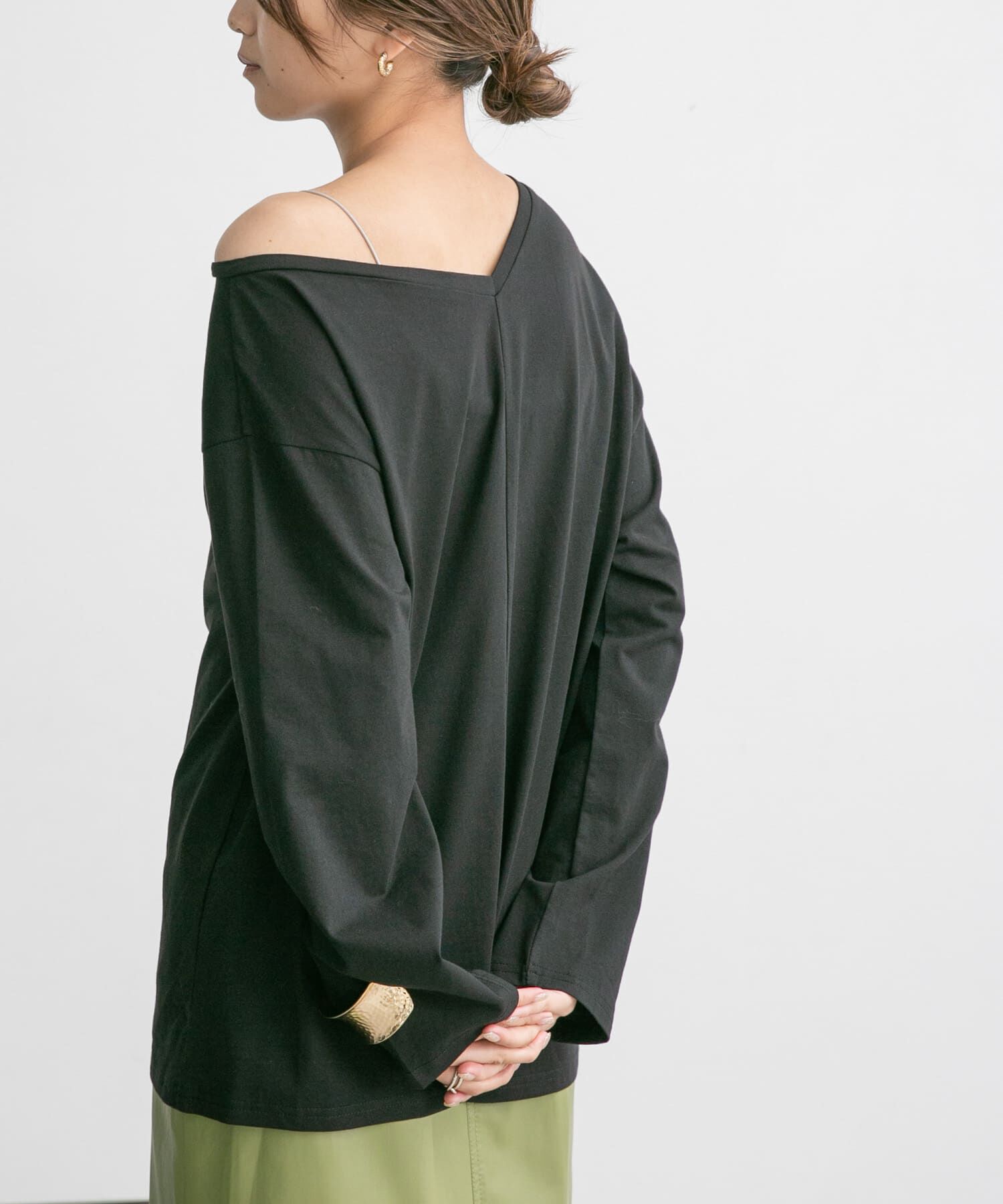  「アシメネックカットソー」|Tシャツ・カットソー|