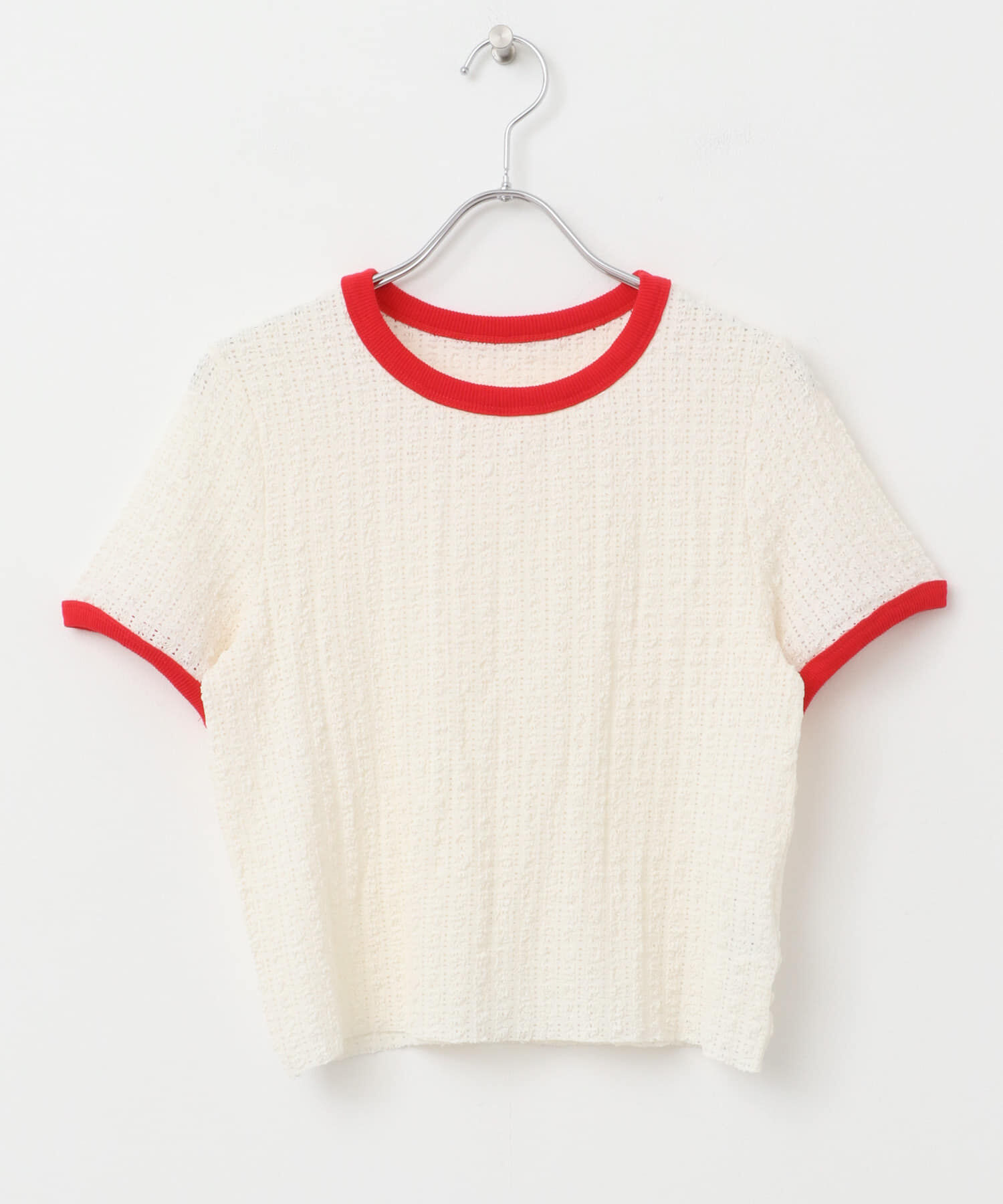  「バイカラーレースTEE」|Tシャツ・カットソー|