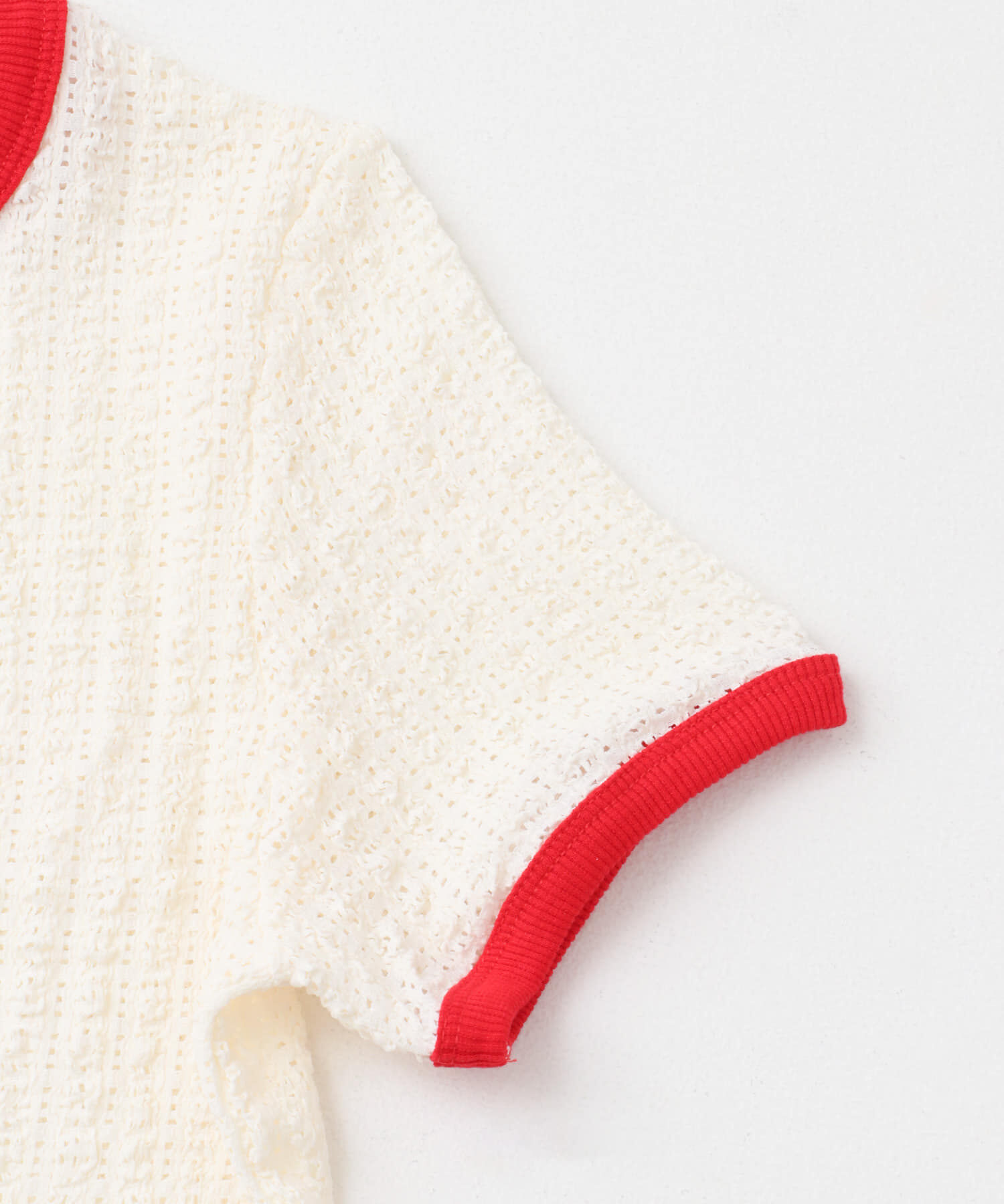  「バイカラーレースTEE」|Tシャツ・カットソー|