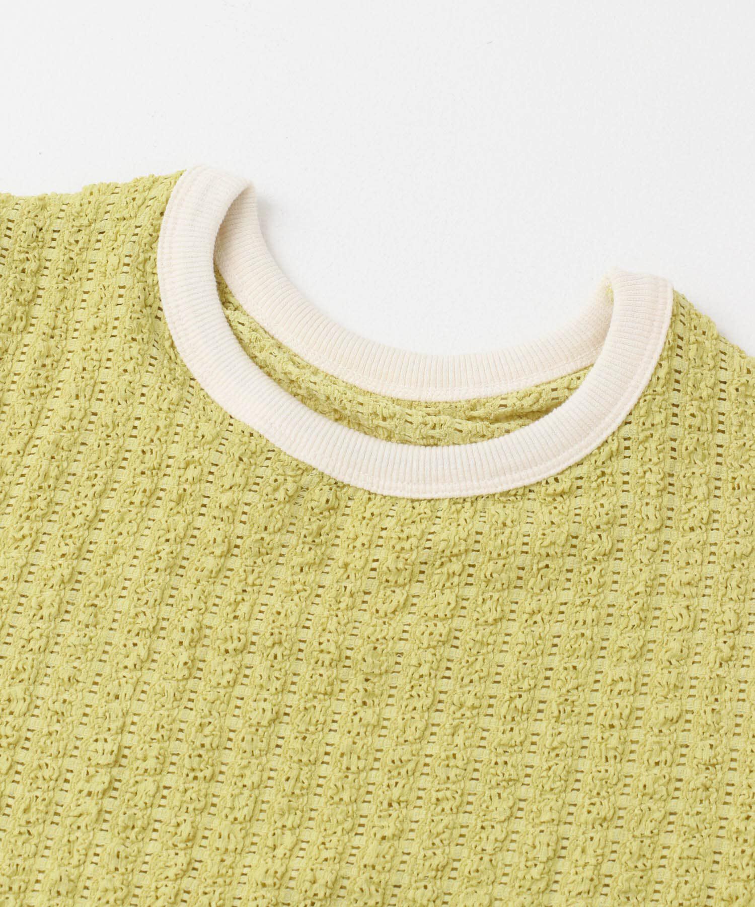  「バイカラーレースTEE」|Tシャツ・カットソー|